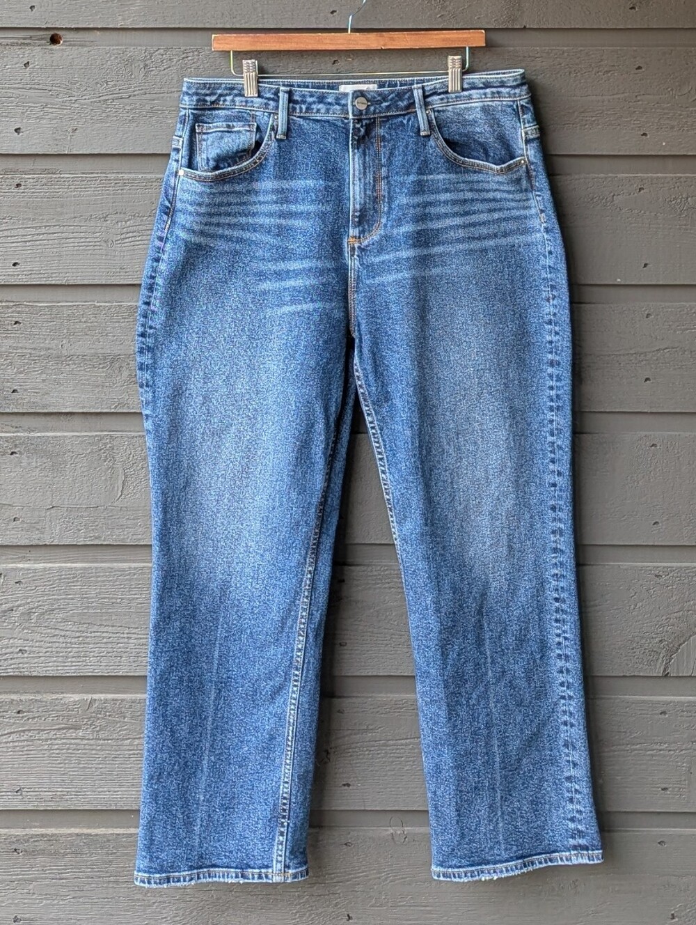 DRIFTWOOD Stella Straight Leg Blue Jeans Women's Size 32 Ankle 27" Inseam